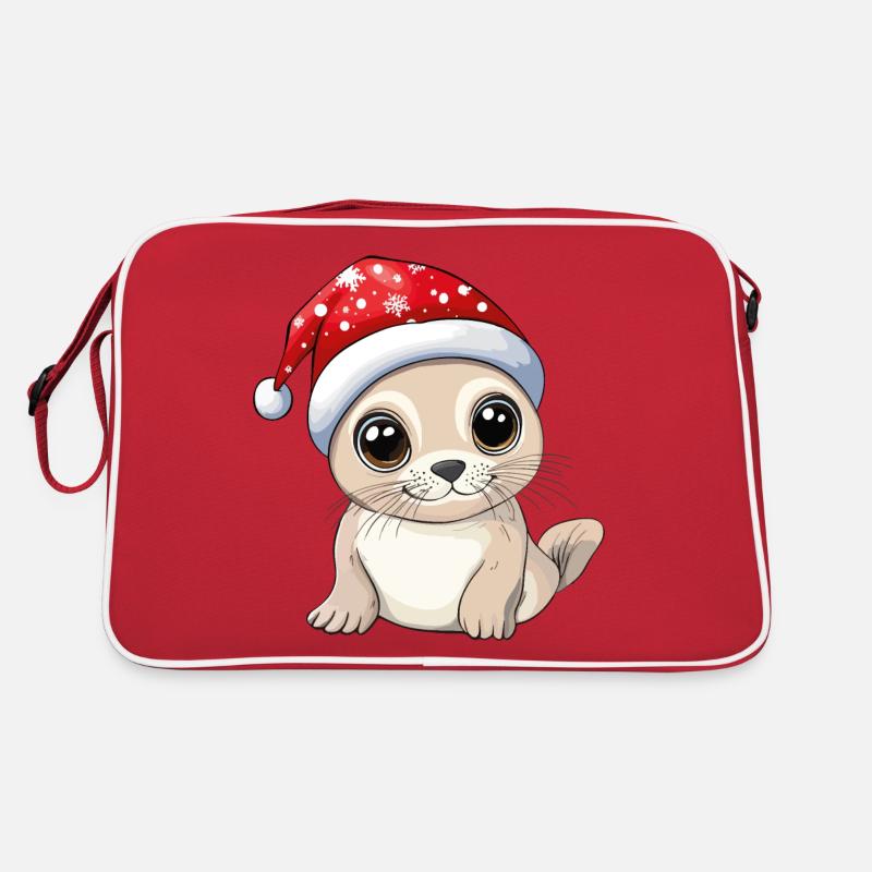 phoque Noël mignon mignon Noël Noël Sac Retro