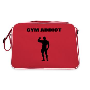 Gym Addict Bodybuilding Man Edition noir - Sac Retro - rouge/blanc - Dos