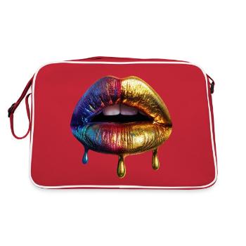 Lèvres - Sac Retro - rouge/blanc - Dos