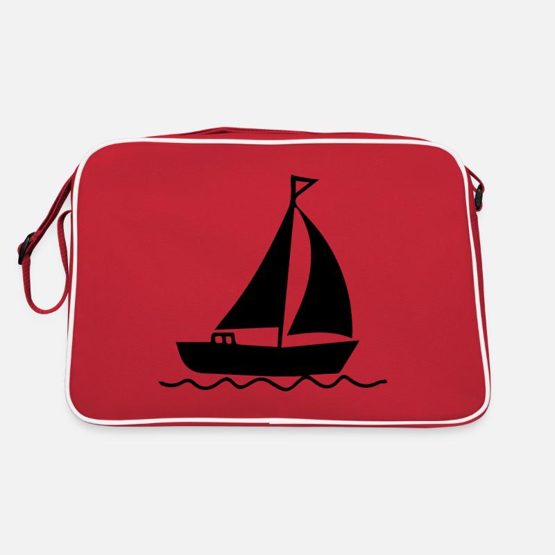 Segelboot Segelschiff Segelboote Retro Tasche