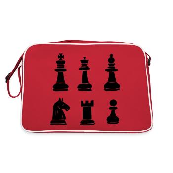 Pièces d’échecs - Sac Retro - rouge/blanc - Dos