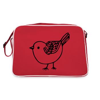 Oiseau - Sac Retro - rouge/blanc - Dos