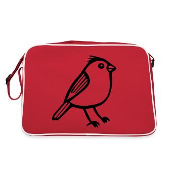 Oiseau - Sac Retro - rouge/blanc - Dos