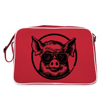 Pig Piggy - Retro Bag - red/white - Back