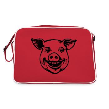 Pig Piggy - Retro Bag - red/white - Back