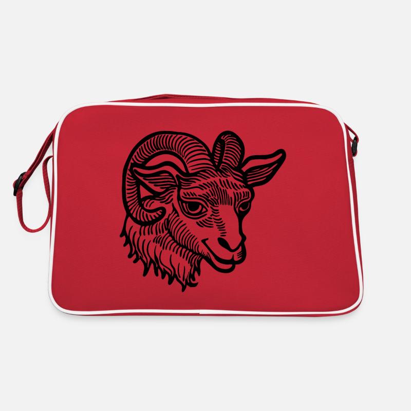 Steinbock Ziege Retro Tasche