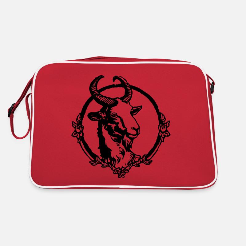 Steinbock Ziege Retro Tasche