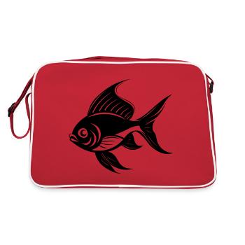 Fisch - Retro Tasche - Rot/Weiß - Hinten