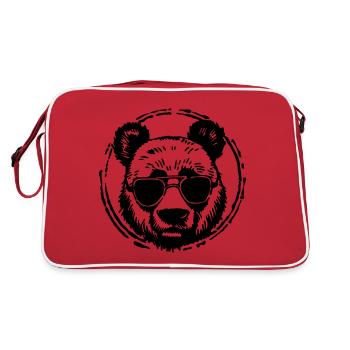 Panda Panda Bear - Retro Bag - red/white - Back