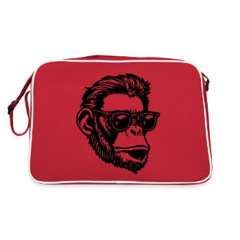 Singe Singe Visage de Singe - Sac Retro - rouge/blanc - Dos