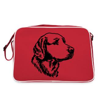 Golden Retriever Chien Chiens - Sac Retro - rouge/blanc - Dos