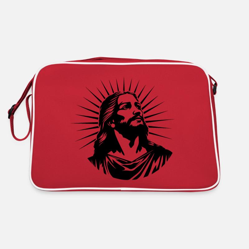 Jésus-Christ Catholique Religion Christianisme - Sac Retro - rouge/blanc