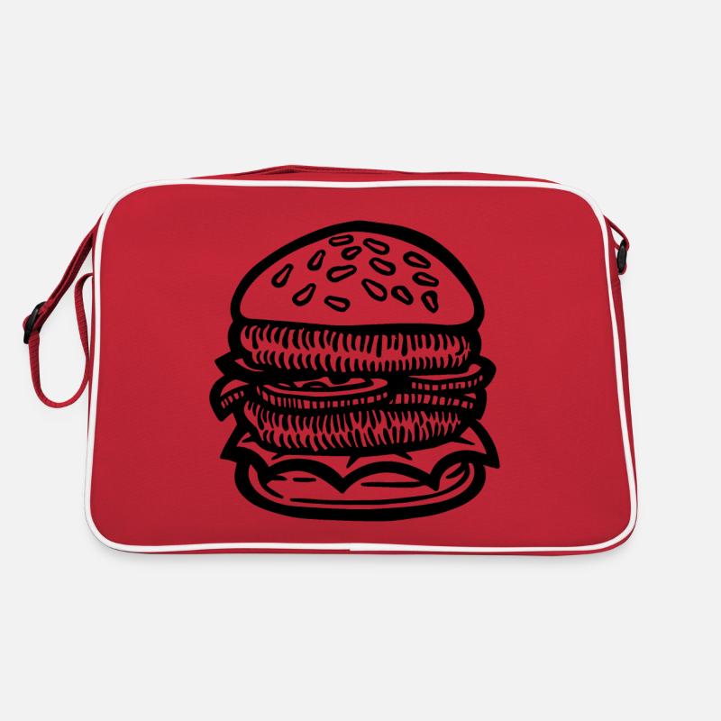 Hamburger Burger Retro Tasche