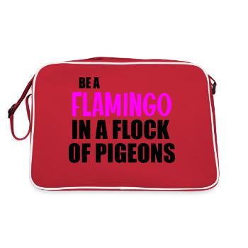 Soyez un flamant rose drôle citation - Sac Retro - rouge/blanc - Dos