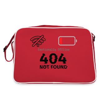 Emotionally Offline - Retro Tasche - Rot/Weiß - Hinten