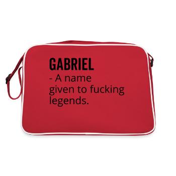 Gabriel a Name Given to Fucking Legends - Retro Bag - red/white - Back