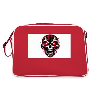 Animated skull - Retro Bag - red/white - Back