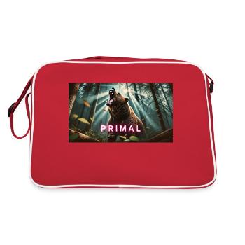 PRIMAL BEAR - Retro Bag - red/white - Back