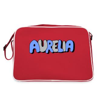 Aurelia - Retro Tasche - Rot/Weiß - Hinten