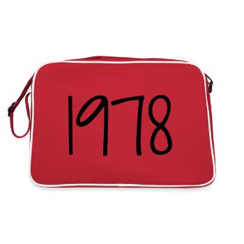 1978 Retro 1978 Geburtstag 1978 Vintage 1978 - Retro Tasche - Rot/Weiß - Hinten
