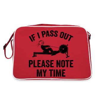 Ergometer Rowing Exercise ERG Machine Lover Fitnes - Sac Retro - rouge/blanc - Dos