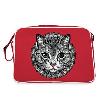 CHAT STYLISÉ MANDALA TRUFFE ROSE - Sac Retro - rouge/blanc - Dos