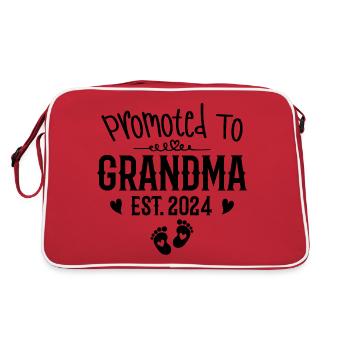 Promoted To Grandma 2024 New Grandma Grandmother - Sac Retro - rouge/blanc - Dos