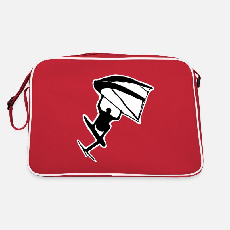 Wingfoilen - Retro Tasche - Rot/Weiß