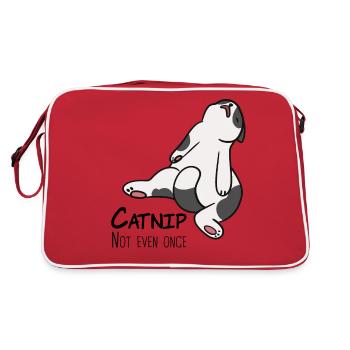 Catnip... Not Even Once - Retro Bag - red/white - Back