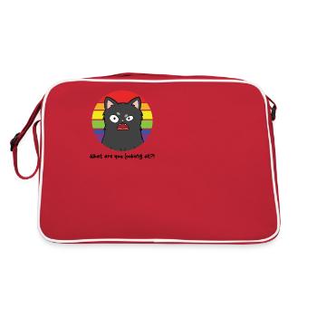 What are you looking at - Retro Bag - red/white - Back