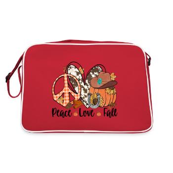 Paix Amour Chute - Sac Retro - rouge/blanc - Dos