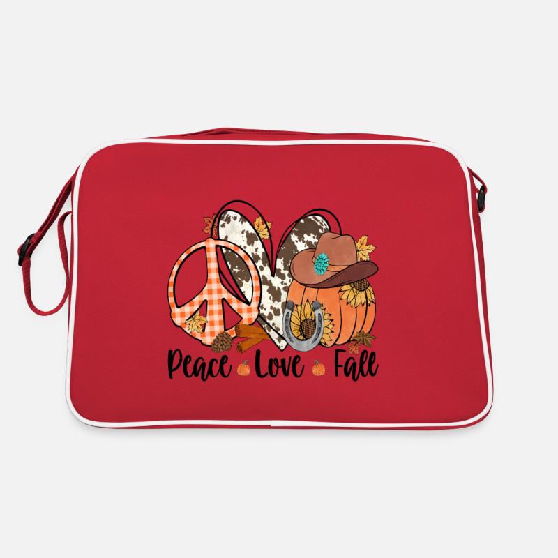 Frieden Liebe Fall Retro Tasche