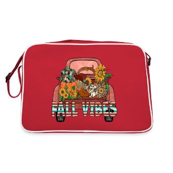 Fall Vibes - Retro Bag - red/white - Back