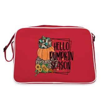 Hello Pumpkin Season - Retro Bag - red/white - Back
