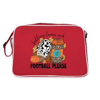 Falling Leaves and Football Please - Retro Bag - red/white - Back