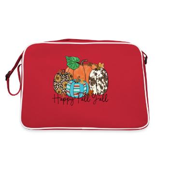 Happy Fall y'all - Retro Bag - red/white - Back