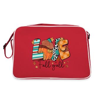 Love Fall y'all - Retro Bag - red/white - Back