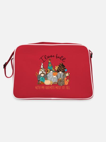 J’adore Fall avec mes Gnomies de Tous - Sac Retro - rouge/blanc - Dos