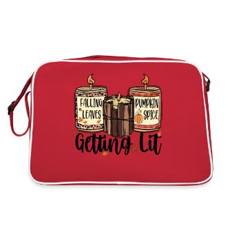 Falling Leaves Pumpkin Apice - Retro Bag - red/white - Back