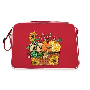 Happy Fall y'all, Halloween Gift - Retro Bag - red/white - Back