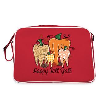 Happy Fall y'all - Retro Bag - red/white - Back