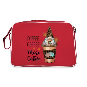 Coffee more Coffee, Happy Fall y'all - Retro Bag - red/white - Back