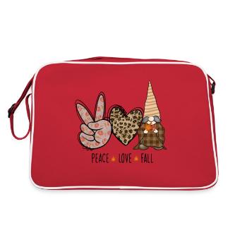 Peace Love Fall, Happy Fall y’all - Sac Retro - rouge/blanc - Dos