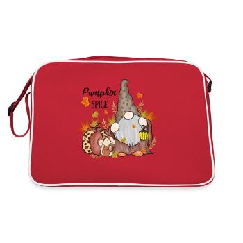 Pumpkin Spice, Halloween Pumpkin Season - Retro Bag - red/white - Back