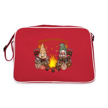 Pumpkin & Bonfires Kinda Day - Retro Bag - red/white - Back