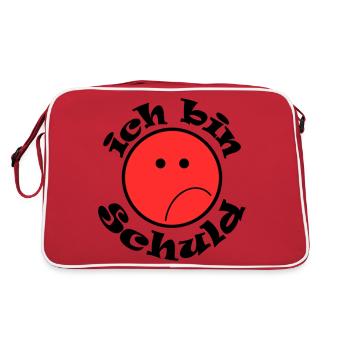 Ich bin Schuld - Retro Tasche - Rot/Weiß - Hinten