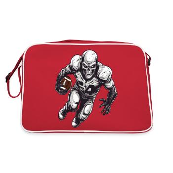 Un squelette joueur de football américain - Sac Retro - rouge/blanc - Dos