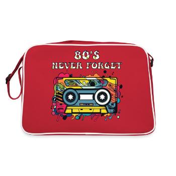 The 80s, Never Forget, audio cassette - Retro Bag - red/white - Back
