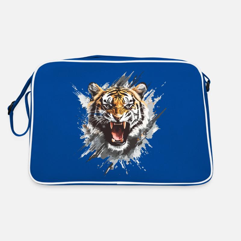 Tiger Head Predator Nature Wilderness Splash Retro Bag