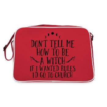 Hexe - Retro Tasche - Rot/Weiß - Hinten
